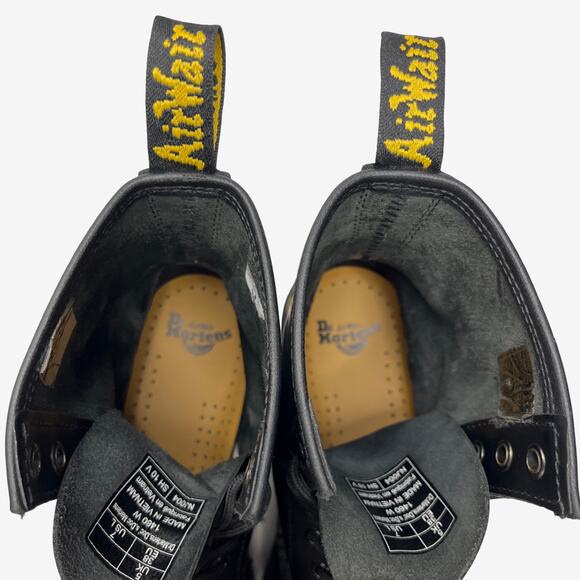 Dr Martens 1460 W Smooth Leather Black Boots Women’s 7 US EU 38 Lace Up AirWair - Picture 3 of 10